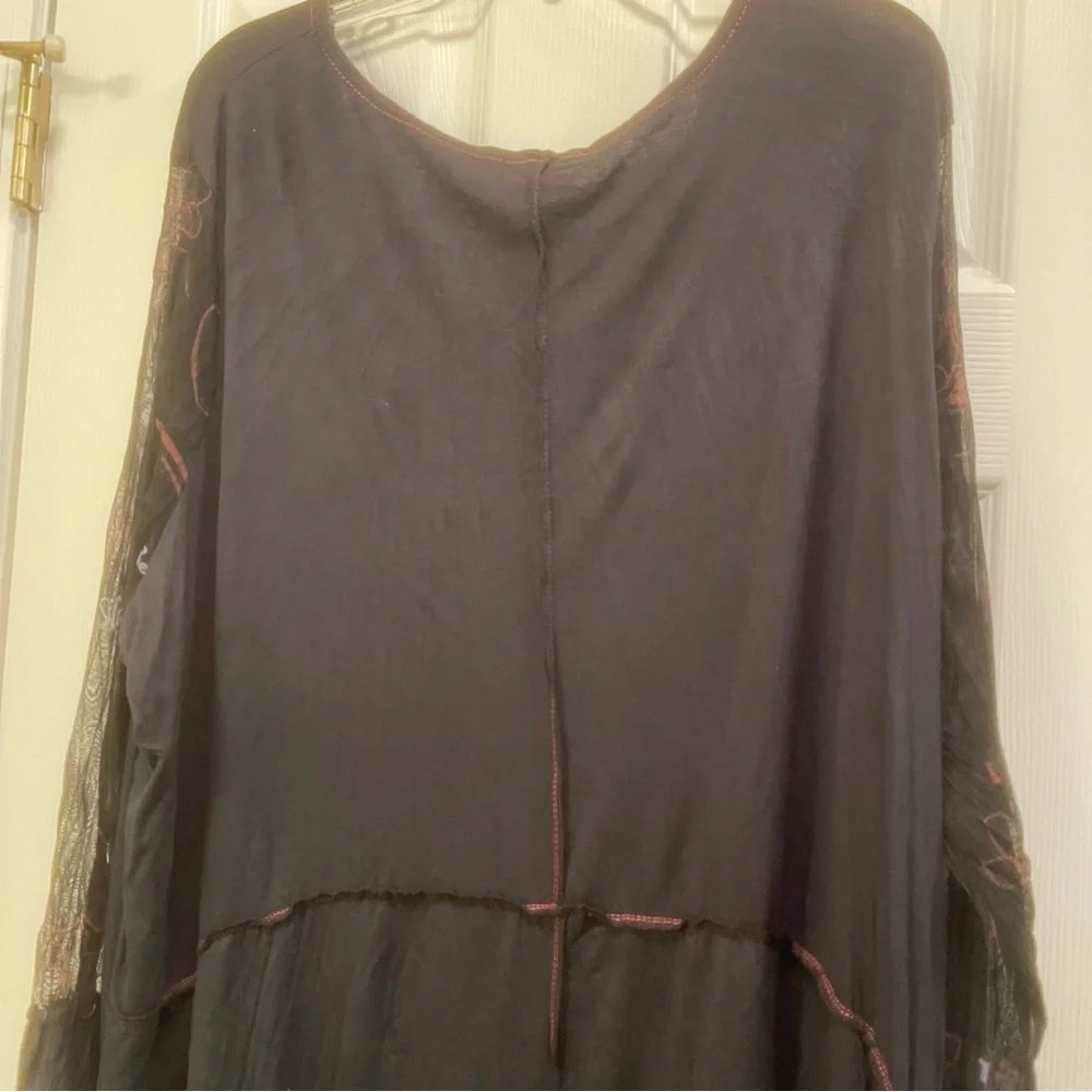 Elegant Black Asymmetrical Women's Tunic. (76) - Picture 6 of 7